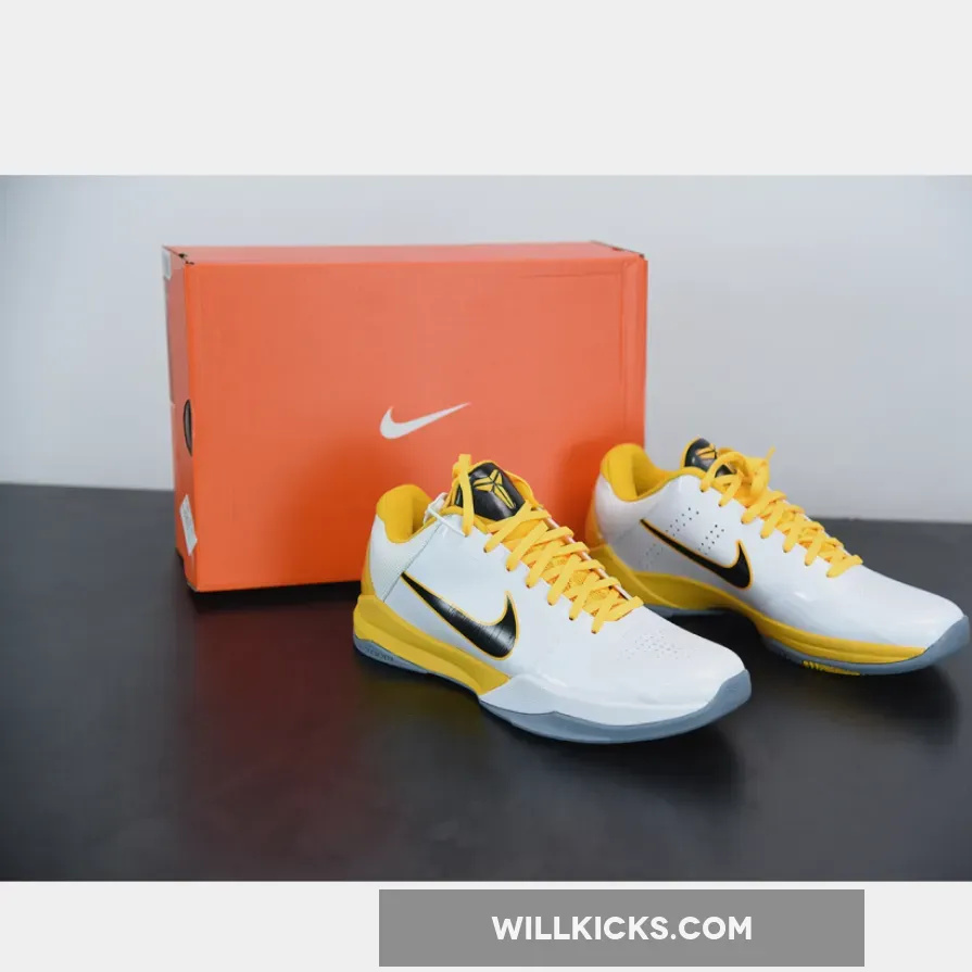 Nike Zoom Kobe 5 Summit White Black Yellow, kobe 5