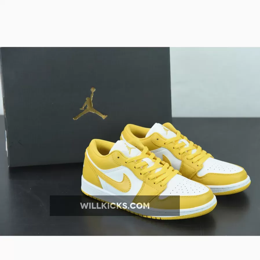 Air Jordan 1 Low 'Pollen' Yellow White 553558-171 #jordan low pollen