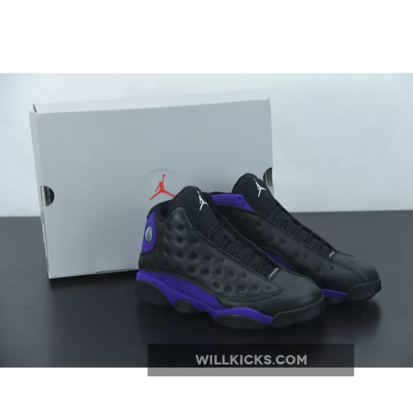 Air Jordan 13 Black/White-Court Purple DJ5982-015 / purple black 13