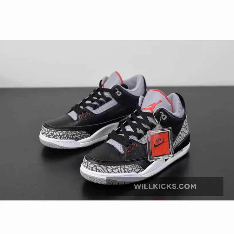 Air Jordan 3 Retro OG 'Black Cement' Black/Fire Red-Cement Grey / jordan 3 ogs