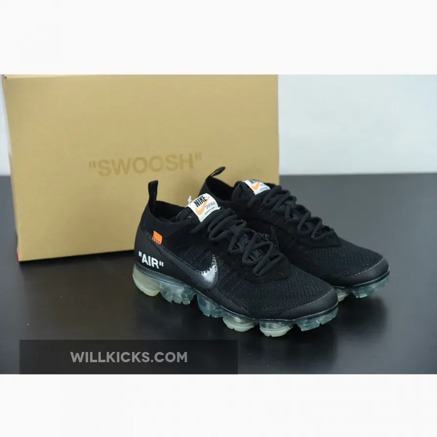 Off-White x Nike Air VaporMax Black/Total Crimson-Clear AA3831-002 / nike air vapormax offwhite