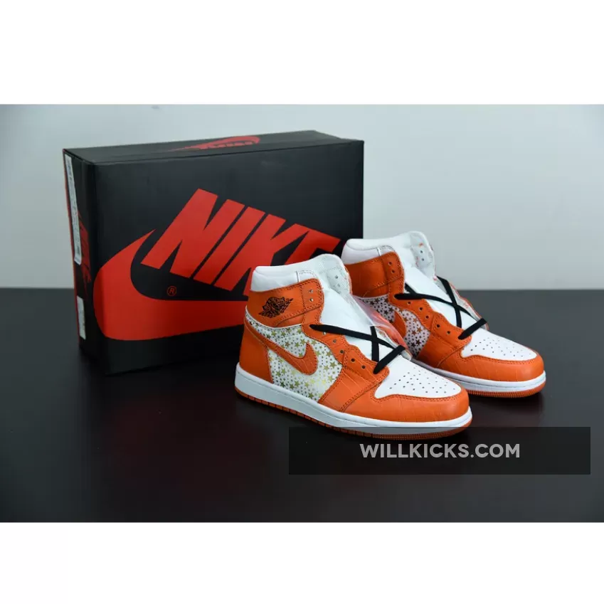 Supreme x Air Jordan 1 High Stars College Orange, supreme louis vuitton jordan 1