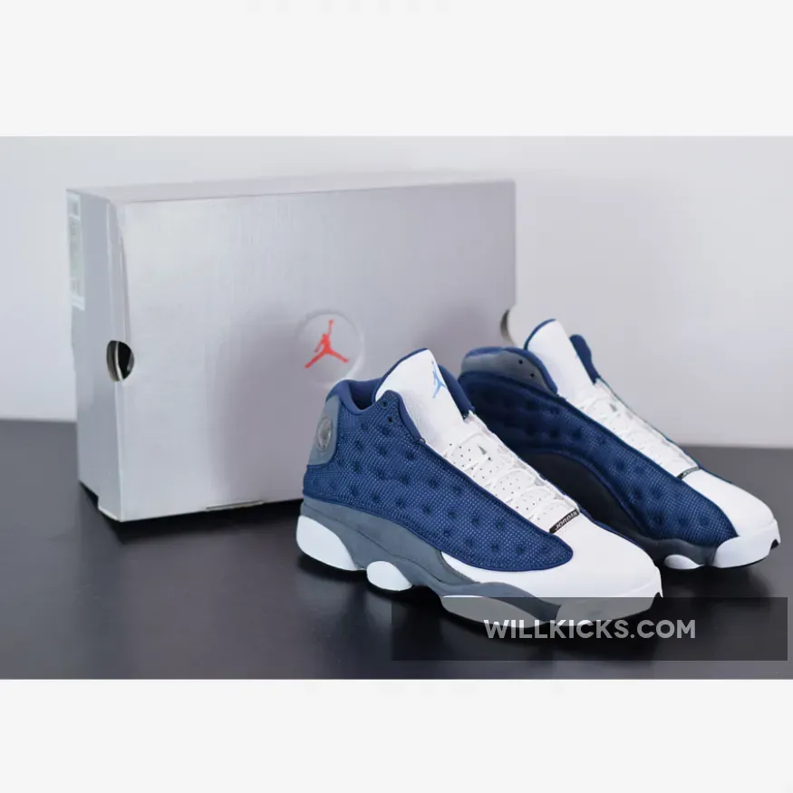 Air Jordan 13 'Flint' Navy/Flint Grey-White-University Blue, air jordan 13 flint blue