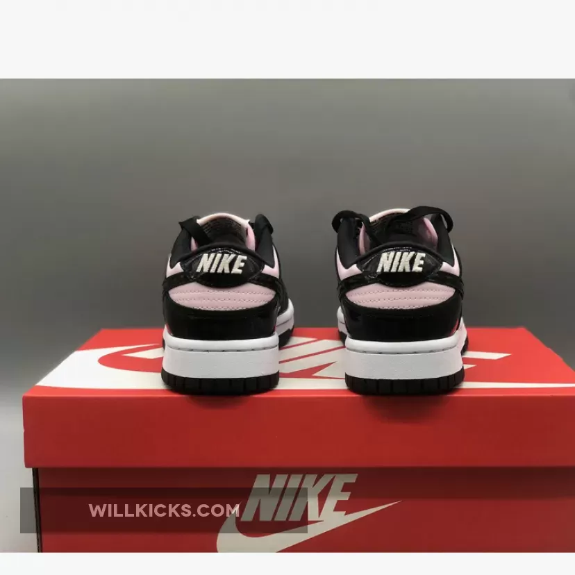Nike Dunk Low Pink Black Patent DJ9955-600 / black and pink patent dunks