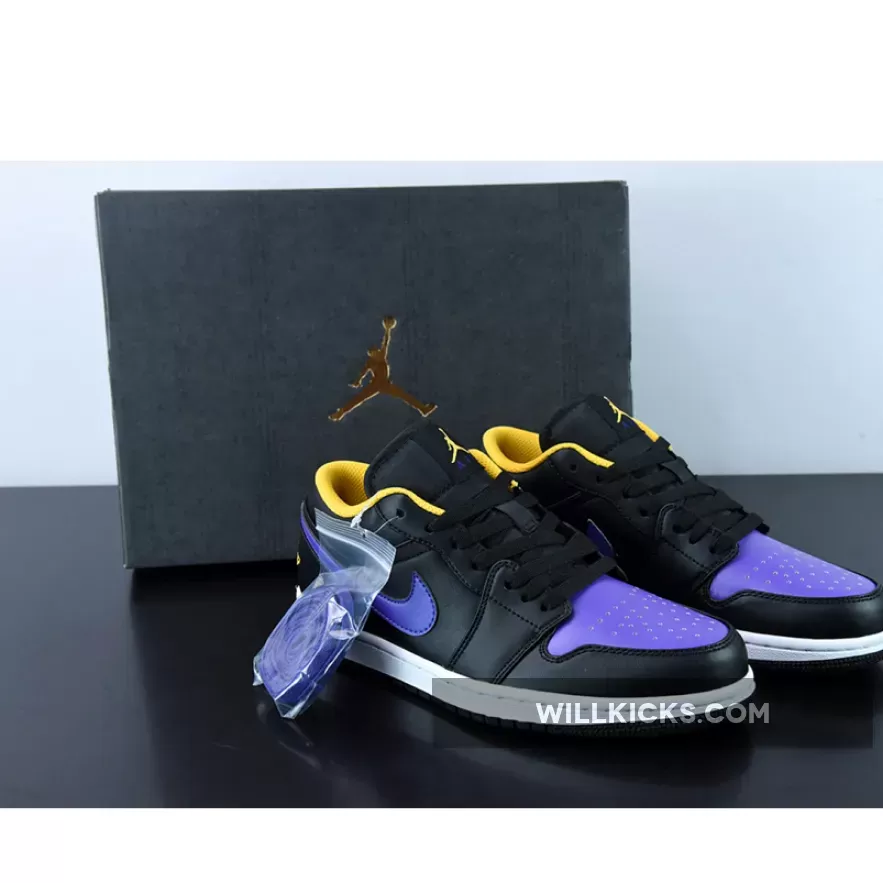 Air Jordan 1 Low Black/Dark Concord-Taxi 553558-075 - air jordan 1 concord