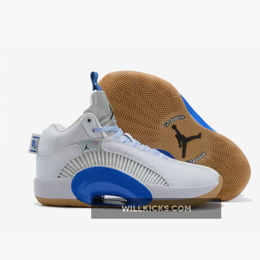 Air Jordan 35 'Sisterhood' White/Hyper Royal-Gum-Black CZ5657-100, air jordan 35 sisterhood