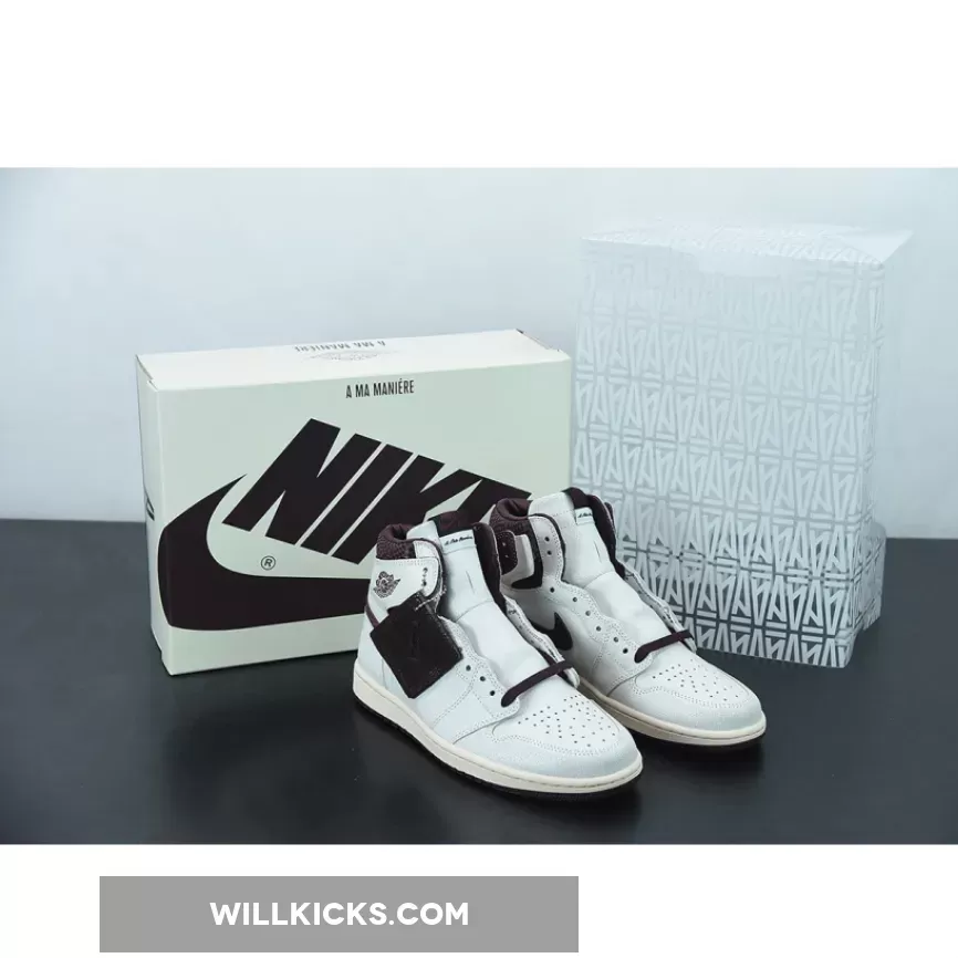 A Ma Maniere x Air Jordan 1 High OG Sail/Burgundy Crush #sail and burgundy air jordan 1