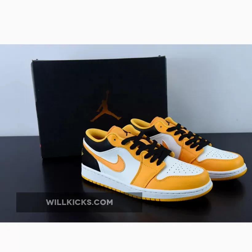 Air Jordan 1 Low 'Taxi' University Gold/White-Black 553558-701 #air jordan 1 low taxi