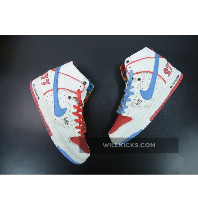 Ishod Wair x Magnus Walker x Nike SB Dunk High White Blue Red #magnus walker dunks