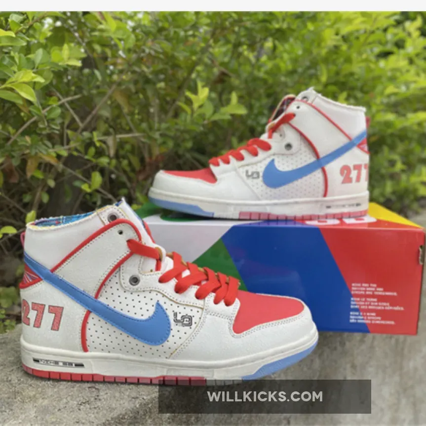 Ishod Wair x Magnus Walker x Nike SB Dunk High White Blue Red #magnus walker dunks