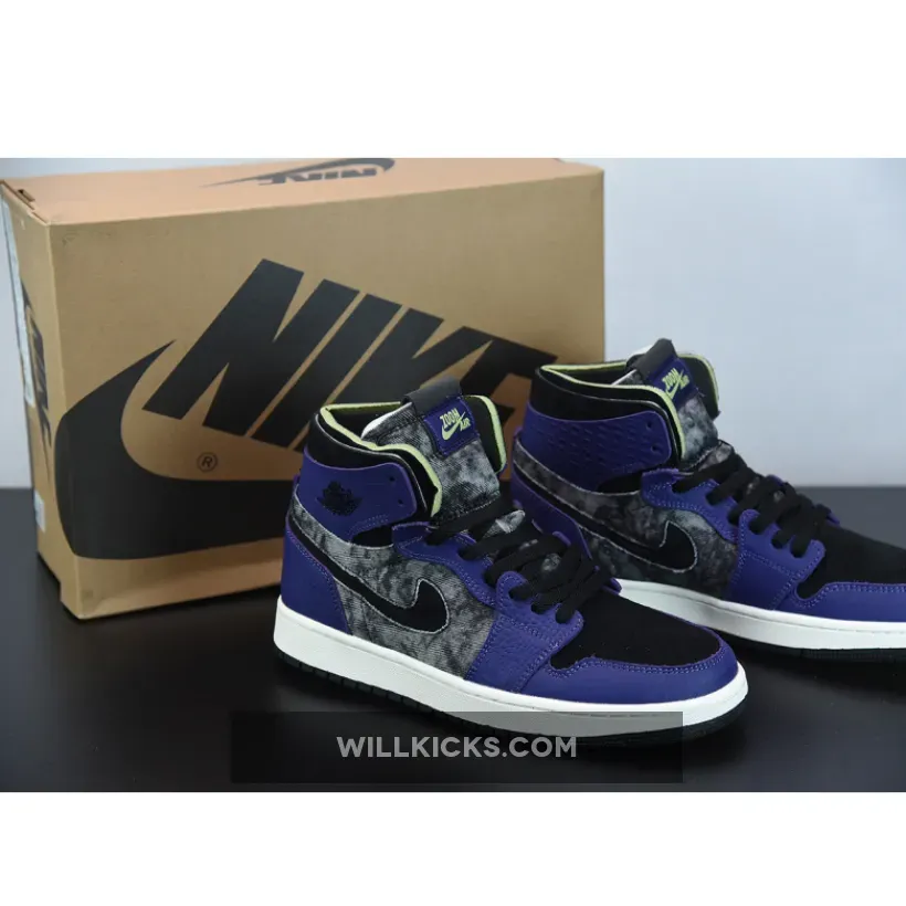 Air Jordan 1 Zoom Comfort 'Bayou Boys' New Orchid/Lime Blast-Black, jordan 1 bayou boys