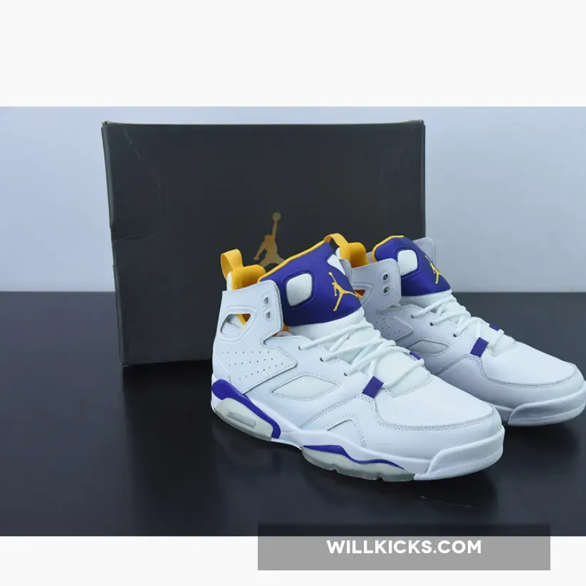 Jordan Flight Club 91 'Lakers' White/Court Purple-University Gold DC7329-105 / mens flight club 91