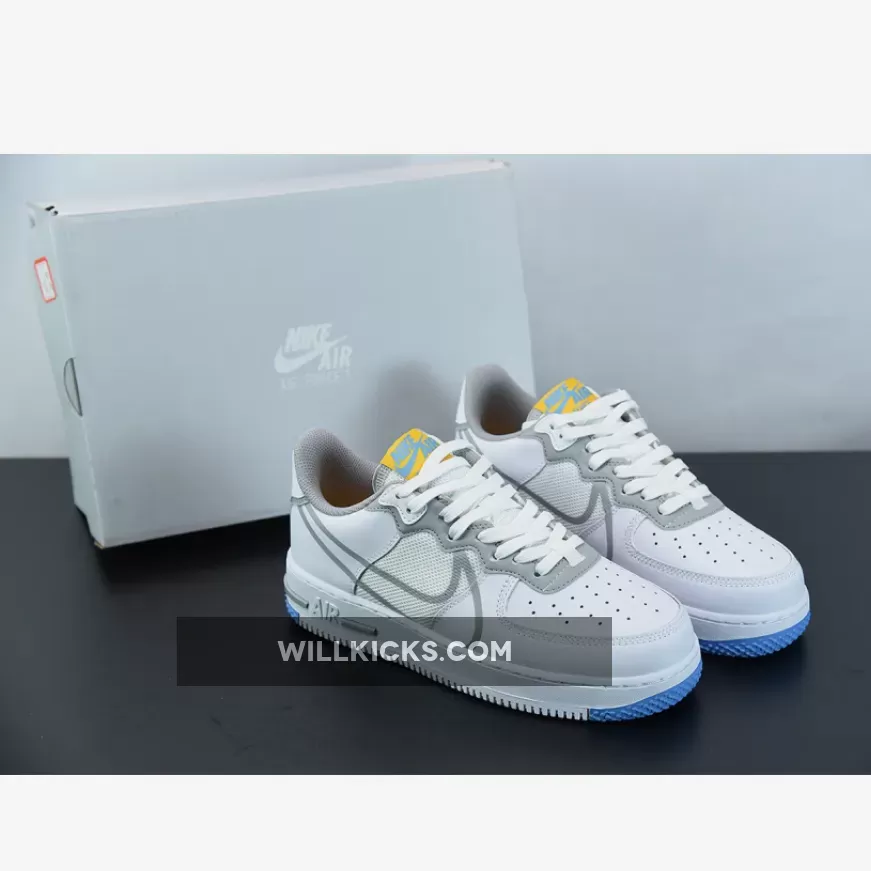 Nike Air Force 1 React D/MS/X White Blue CT1020-100 Restock