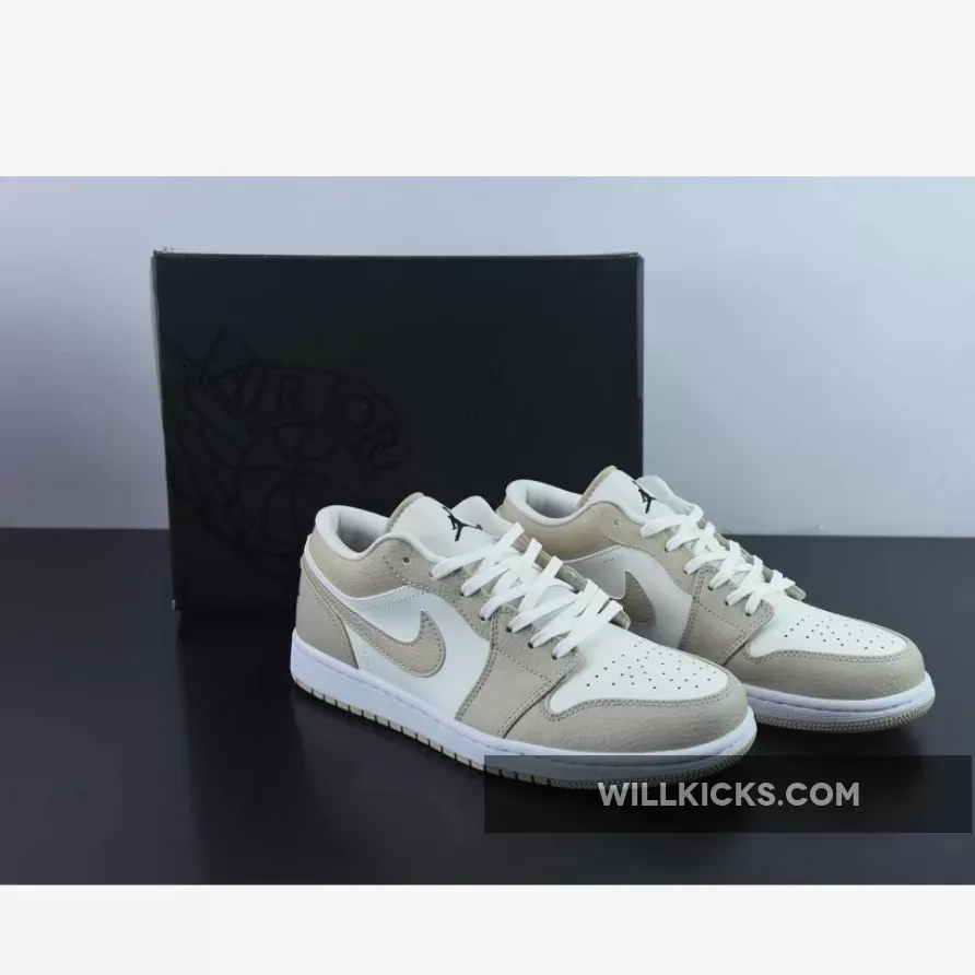 Air Jordan 1 Low SE 'Tumbled Tan Leather' FB7168-121 / jordan 1 tumbled leather