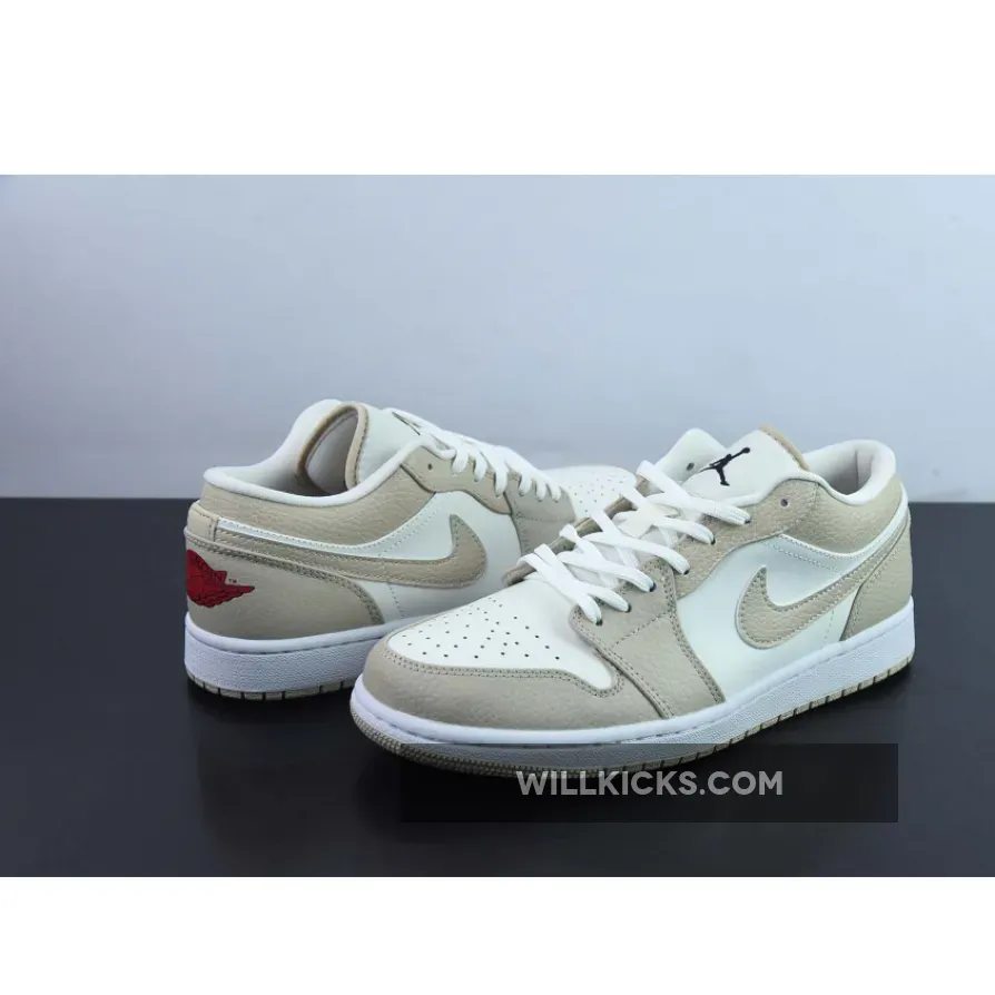 Air Jordan 1 Low SE 'Tumbled Tan Leather' FB7168-121 / jordan 1 tumbled leather