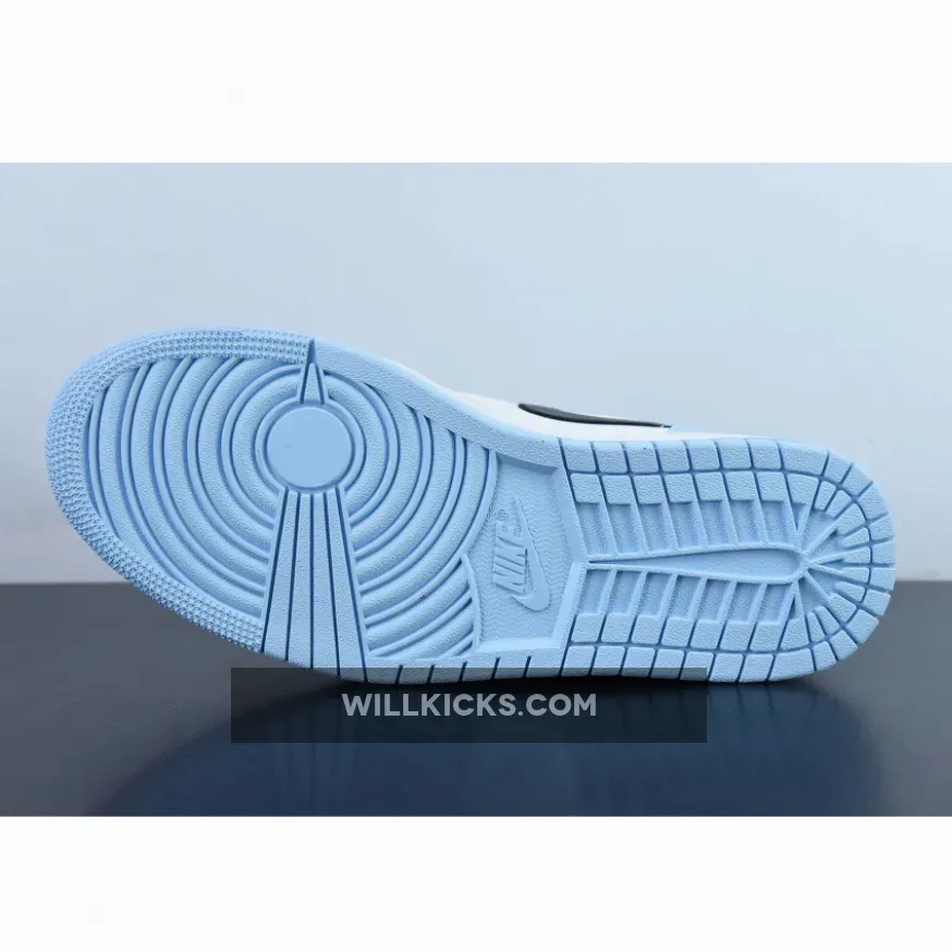 Air Jordan 1 Mid Ice Blue/Black-Sail-White 555112-401 / jordan 1 ice blue