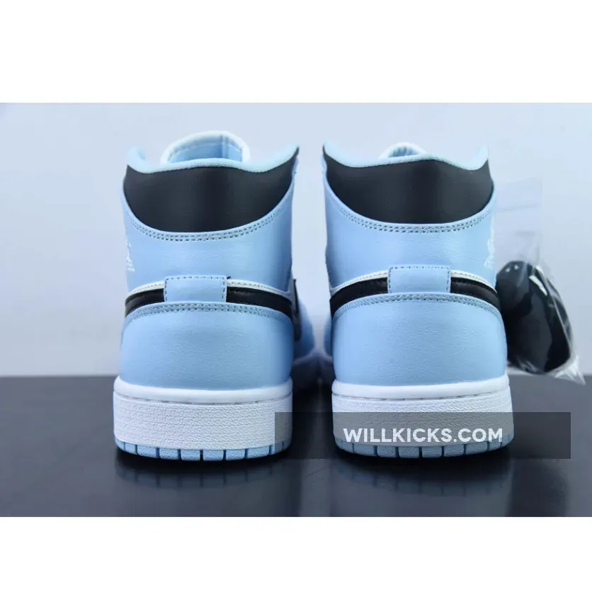 Air Jordan 1 Mid Ice Blue/Black-Sail-White 555112-401 / jordan 1 ice blue
