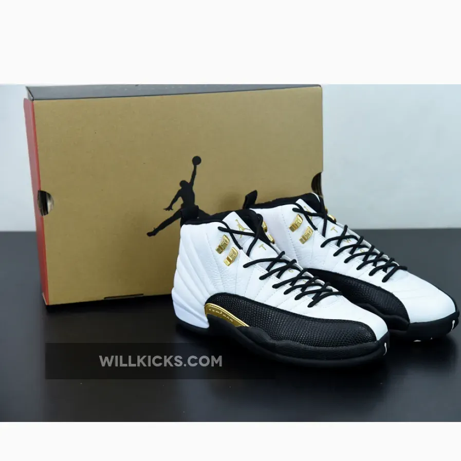 Air Jordan 12 'Royalty' White/Black-Metallic Gold CT8013-170 / jordan 12 royalty mens