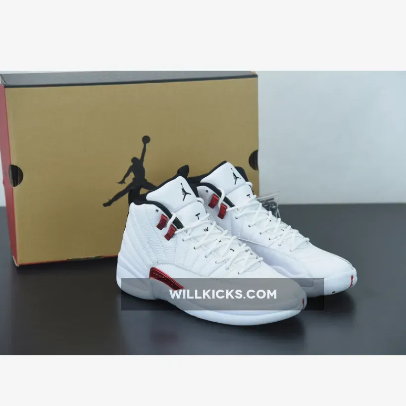 Air Jordan 12 'Twist' White/University Red-Black CT8013-106, jordan 12 shoes for sale