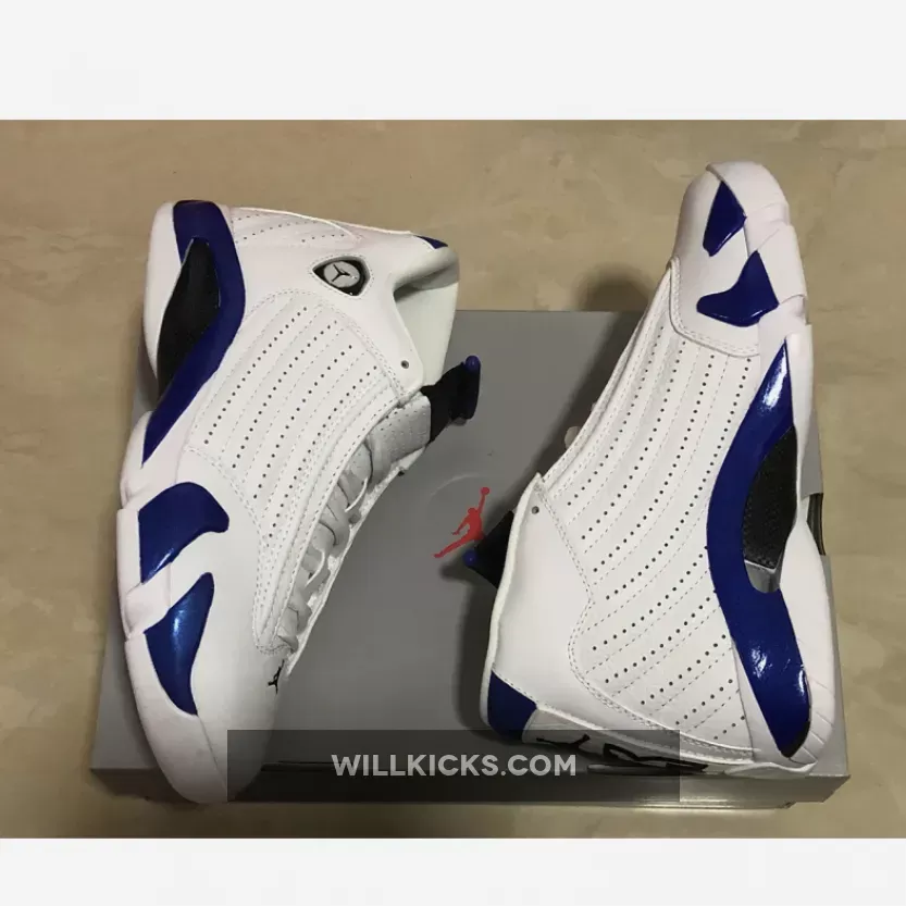 Air Jordan 14 White/Hyper Royal-Black 487471-104 New Releases