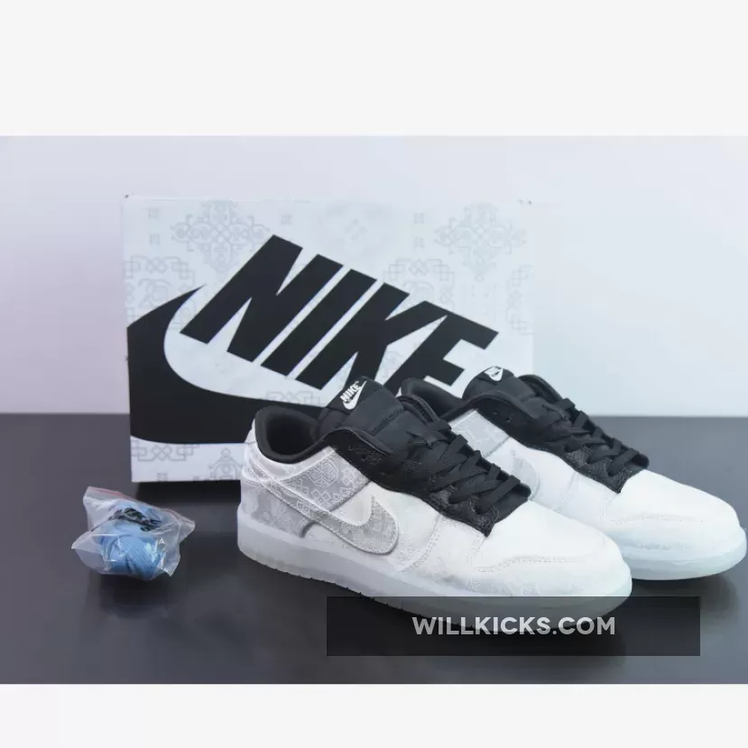 Clot X Fragment X Nike Dunk Low White/Black FN0315-110 New Releases