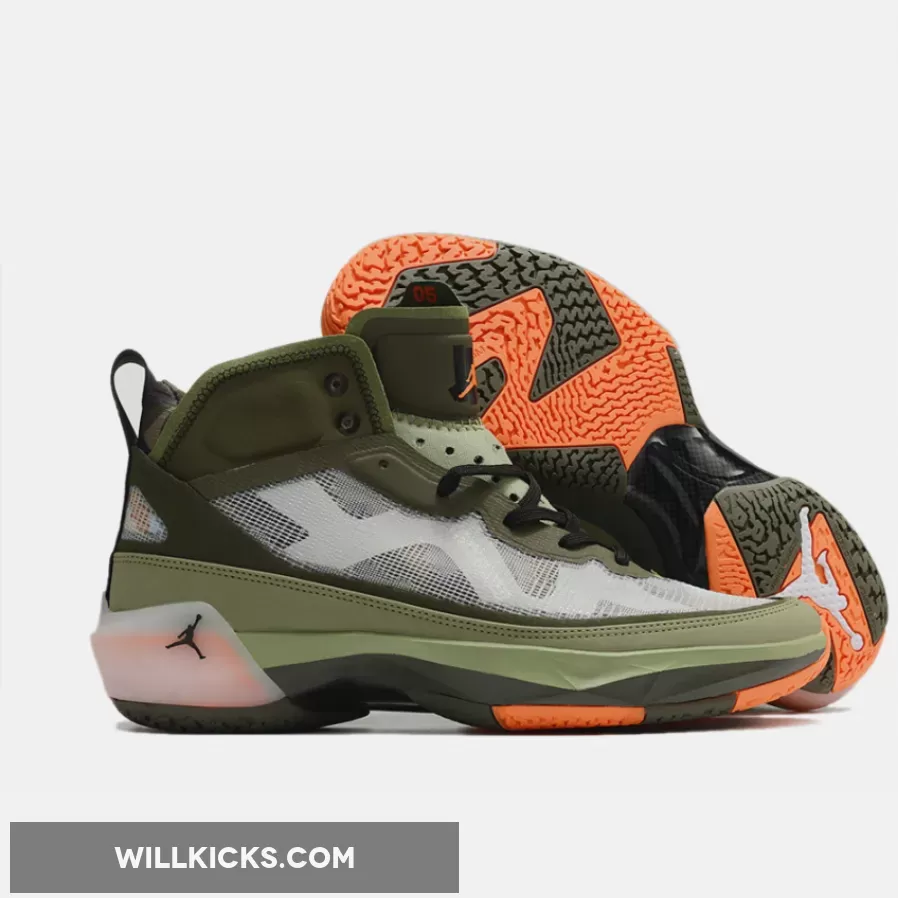 UNDFTD X Air Jordan 37 Oil Green/Black-Orange Horizon-Twilight Marsh DV6255-300 Restock