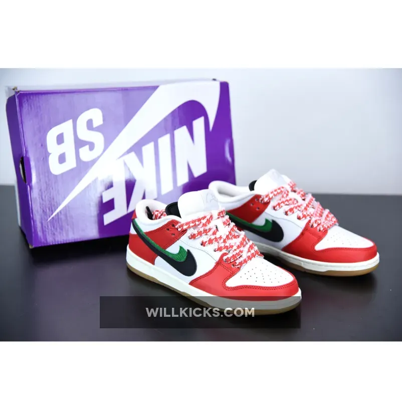 Frame Skate x Nike SB Dunk Low 'Habibi' Chile Red/White-Lucky Green-Black, dunk low chile red