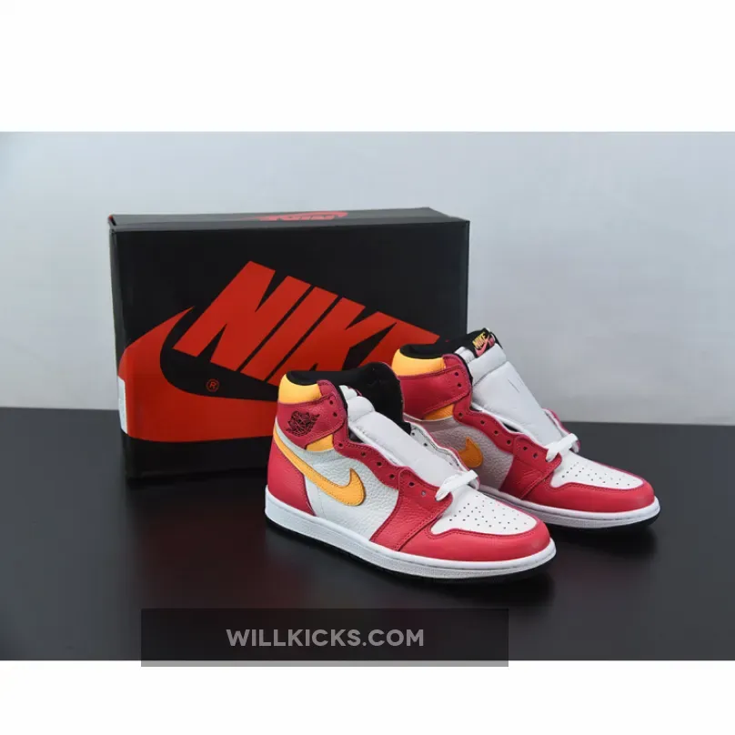 Air Jordan 1 High OG Light Fusion Red/White-Laser Orange-Black #red fusion jordan 1
