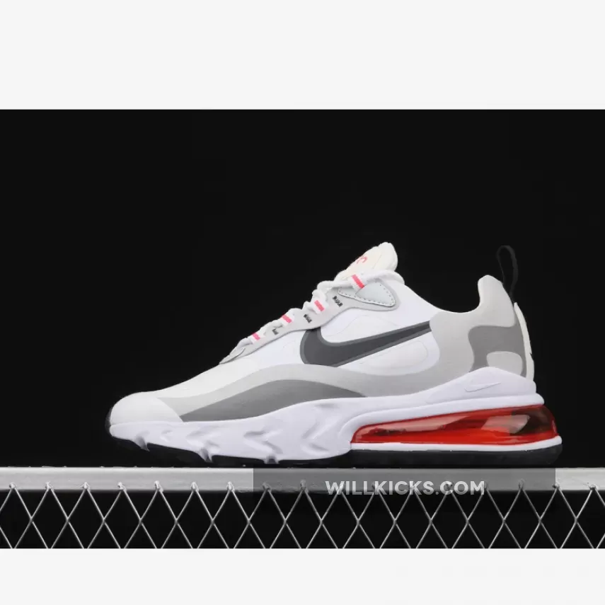 Nike Air Max 270 React 'White Crimson Black' CT1280-100 Online Sale