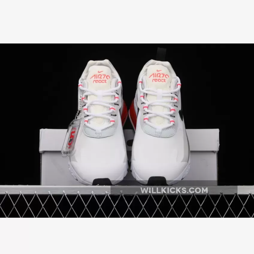 Nike Air Max 270 React 'White Crimson Black' CT1280-100 Online Sale