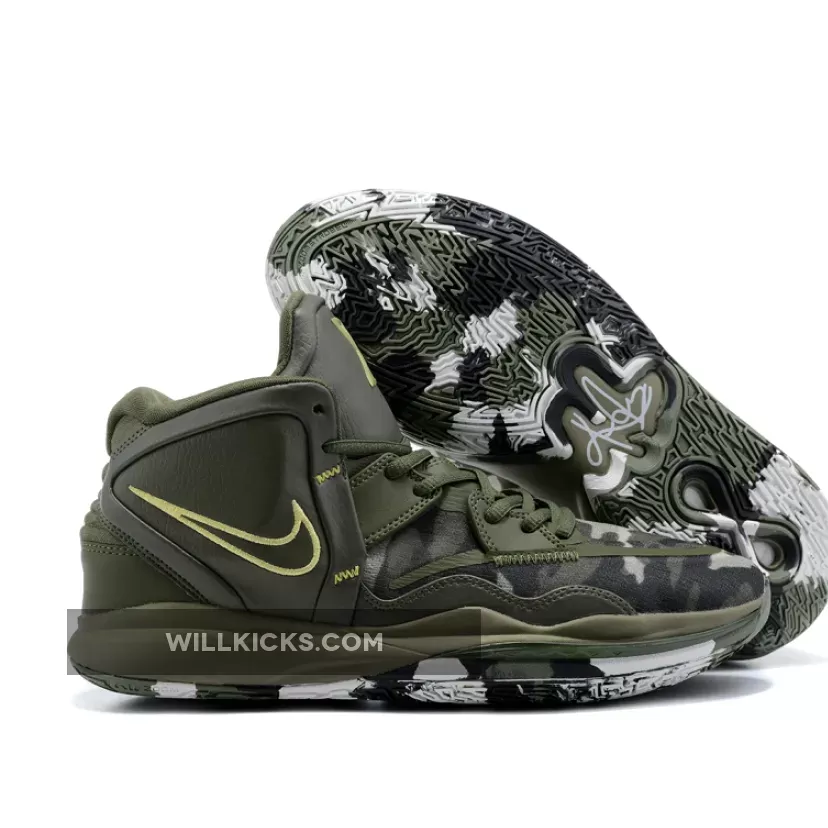 Nike Kyrie 8 Camo Olive / kyrie camo shoes