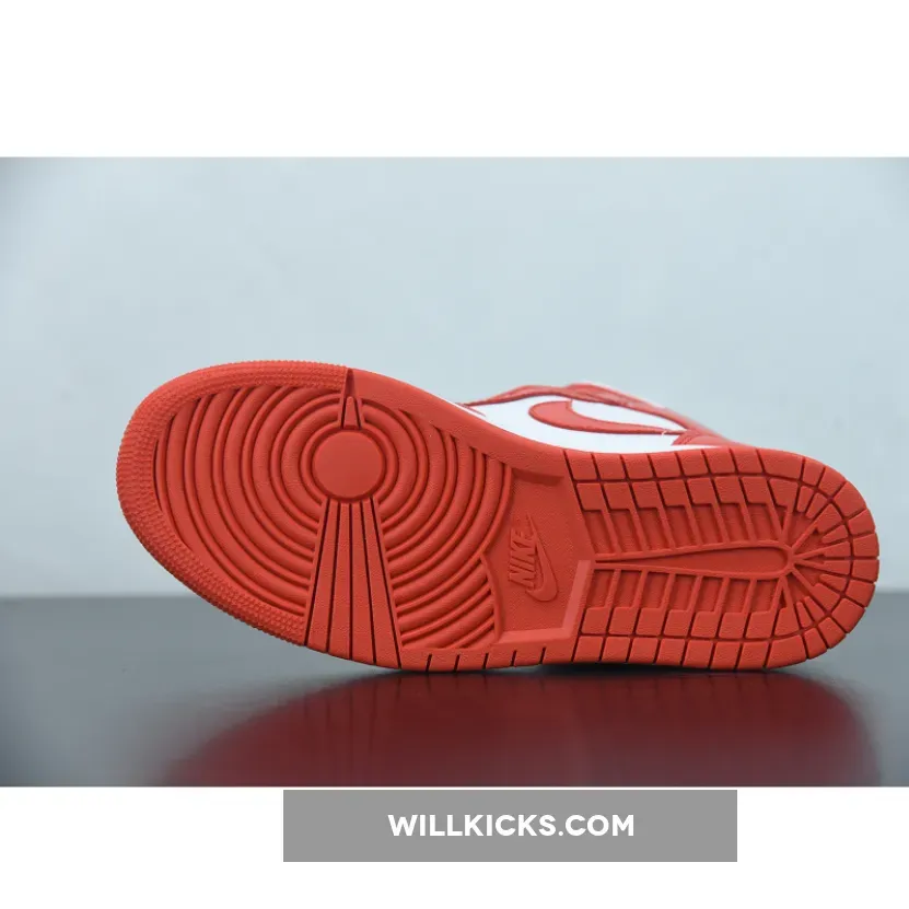 Air Jordan 1 Mid Orange White BQ6472-116 - jordan 1 mid orange and white