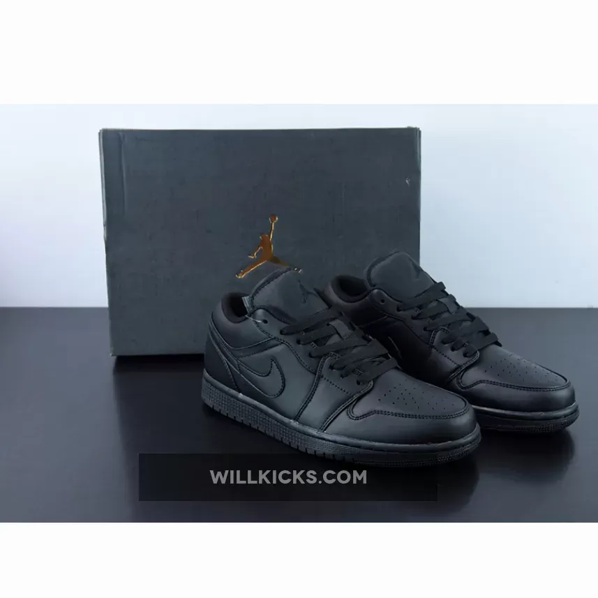 Air Jordan 1 Low Triple Black 553558-093, jordan 1 triple black low