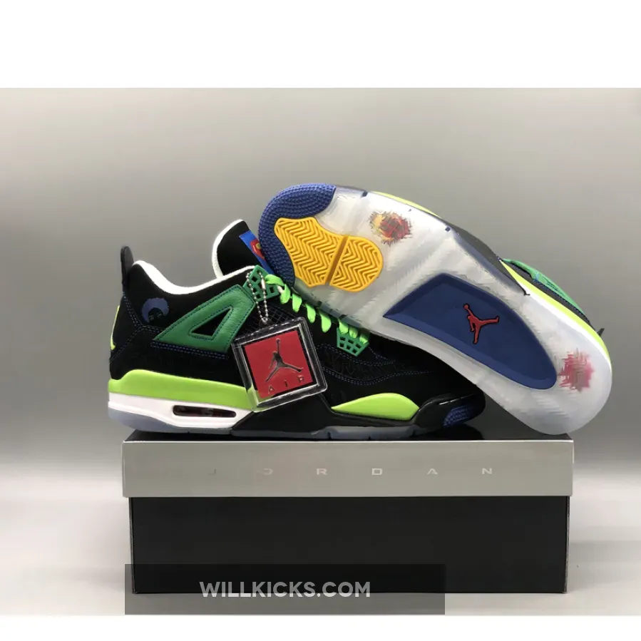 Air Jordan 4 Doernbecher Black/Old Royal-Electric Green-White / jordan superman 4s