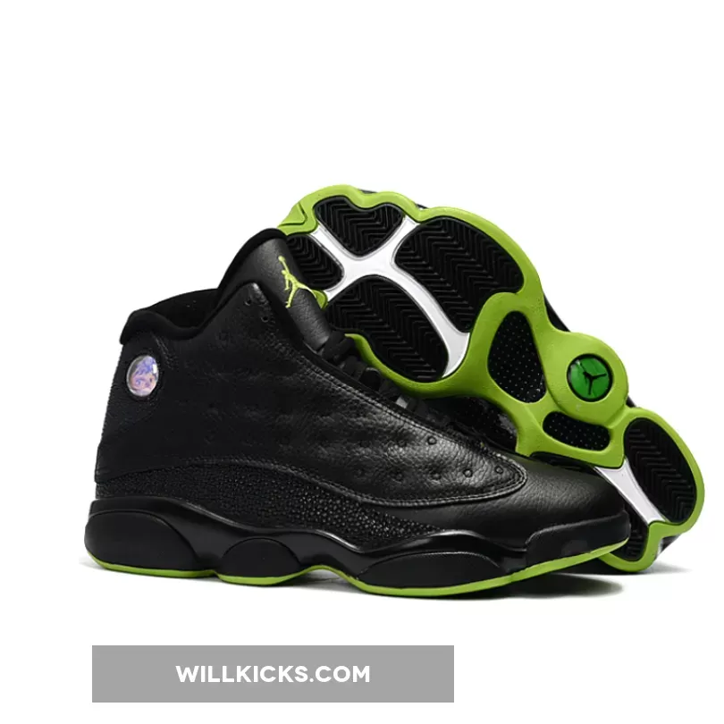 Air Jordan 13 'Altitude' Black/Altitude Green / jordan 13 black and green