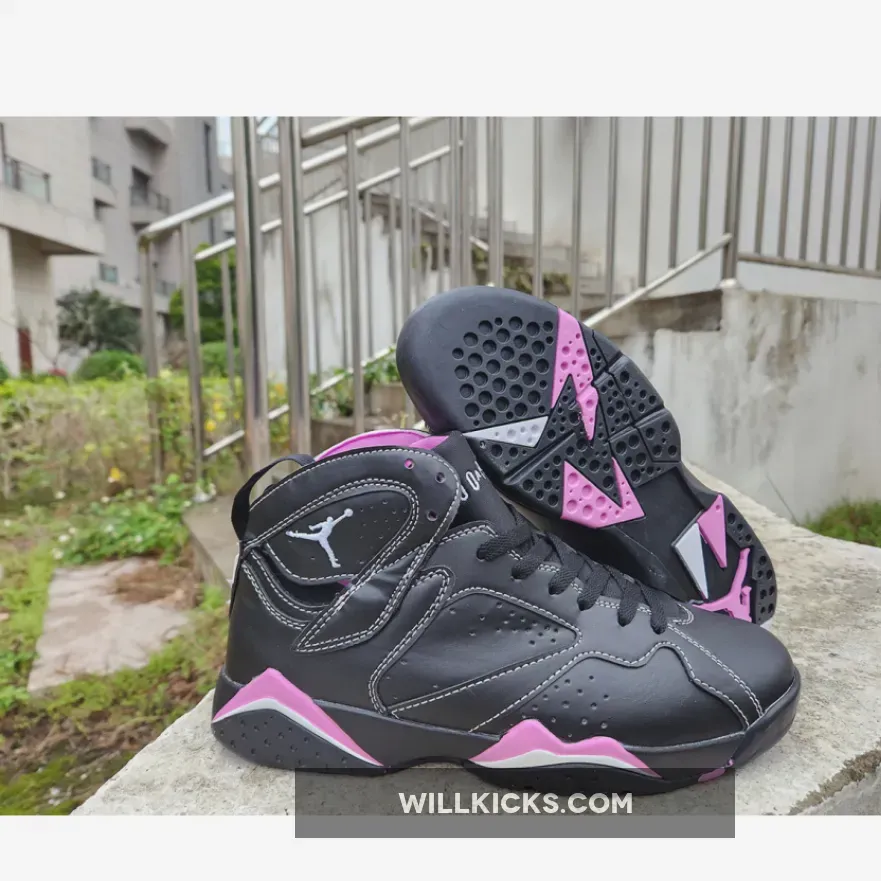 Barely Grape Jordans Air Jordan 7 Black/Barely Grape-Rush Fuchsia DV2255-055