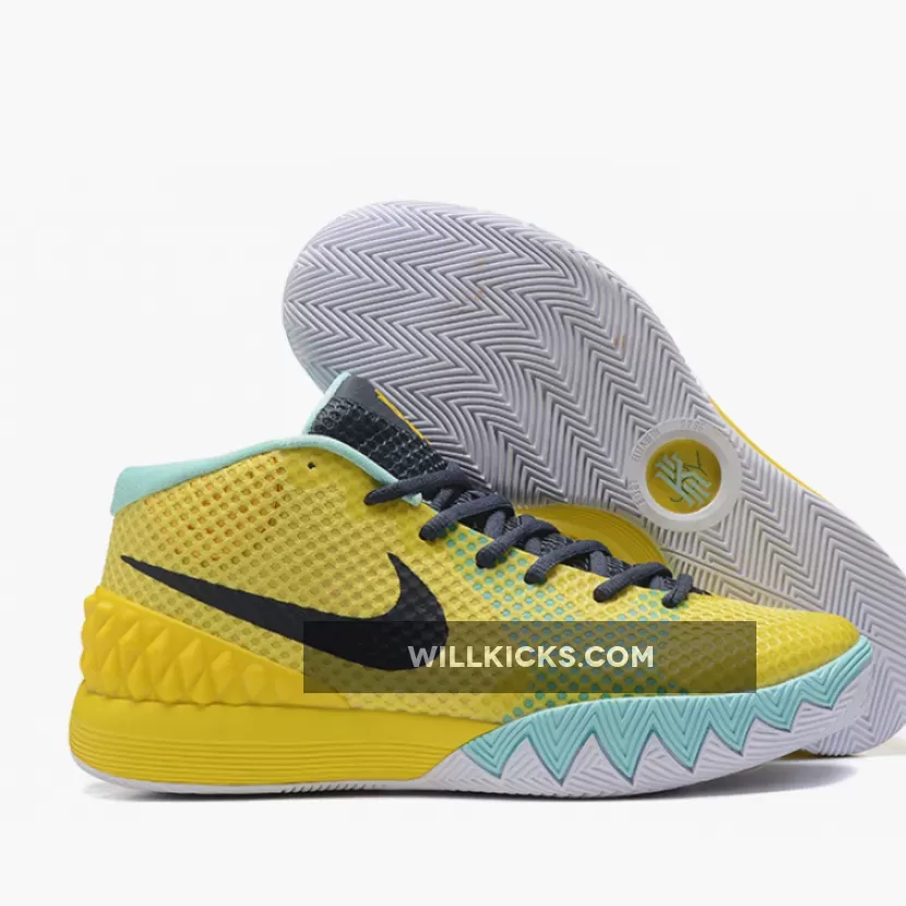 Kyrie 1 Yellow Nike Kyrie 1 'Letterman' Tour Yellow/Teal-University Gold 705277-737