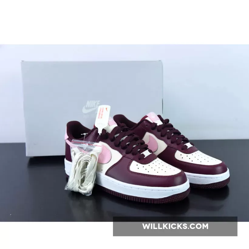 Nike Air Force 1 Low "Valentine’s Day" Sail/Night Maroon-Pink FD9925-161