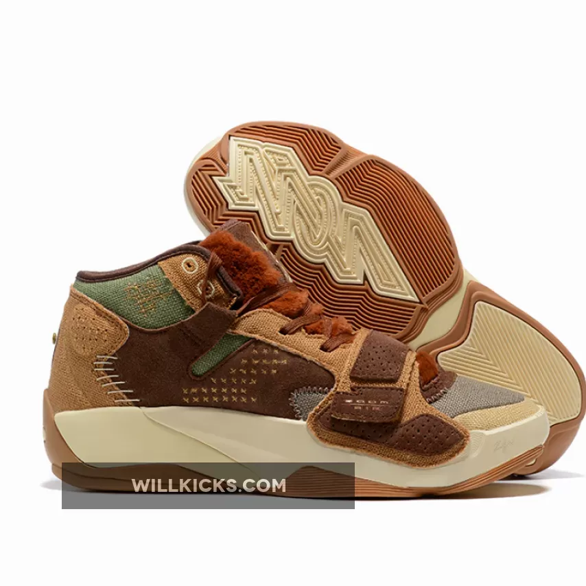 Jordan Zion 2 Voodoo Flax/Muslin/Sesame-Fauna Brown DV3462-212 For Sale