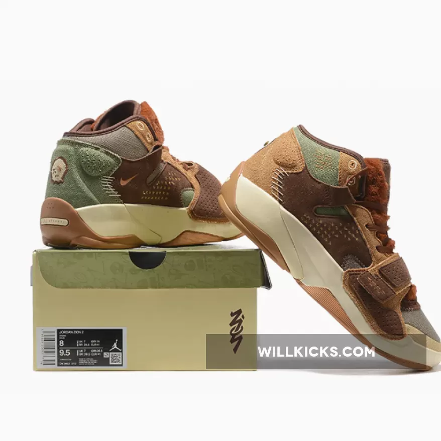 Jordan Zion 2 Voodoo Flax/Muslin/Sesame-Fauna Brown DV3462-212 For Sale