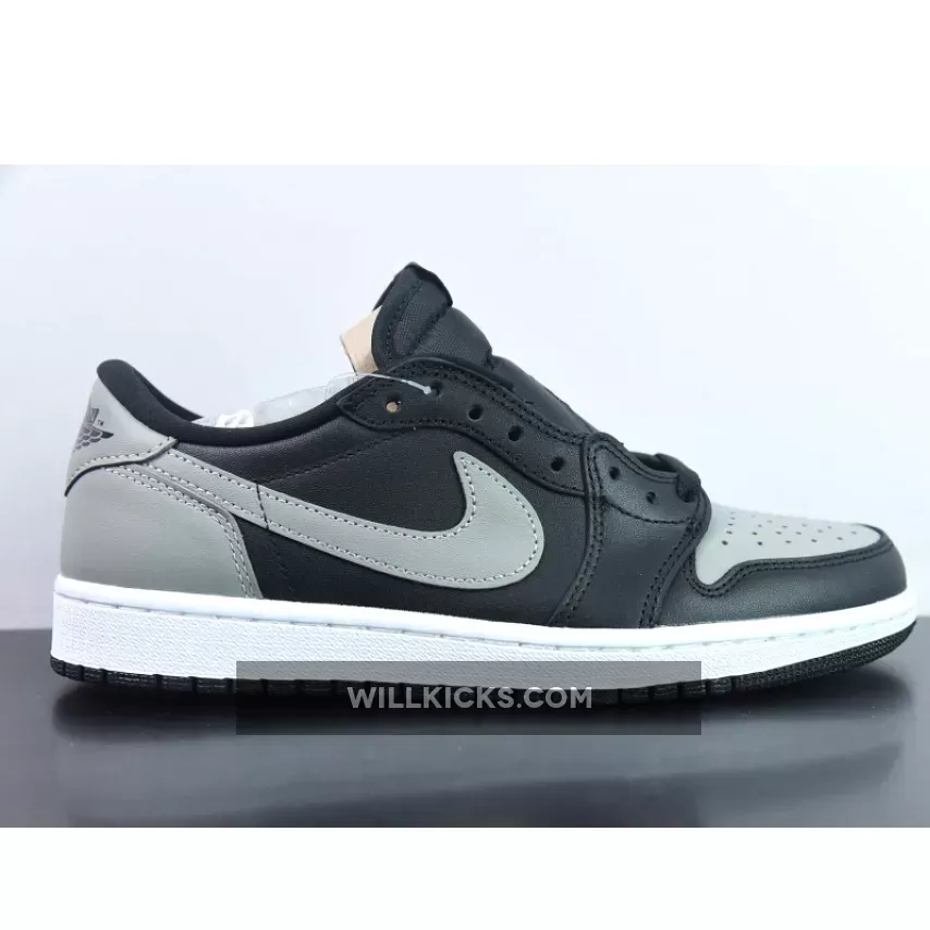 Air Jordan 1 Retro Low Shadow Black/Medium Grey-Sail 705329-003
