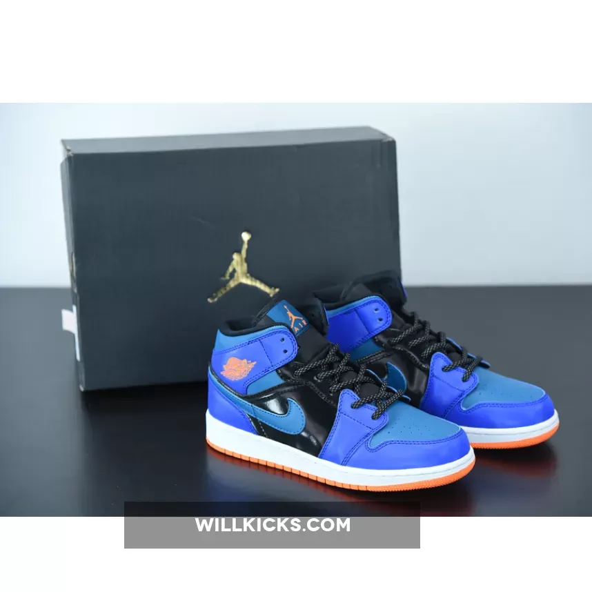 Air Jordan 1 Mid GS Racer Blue Green Abyss 554725-440 Online Sale