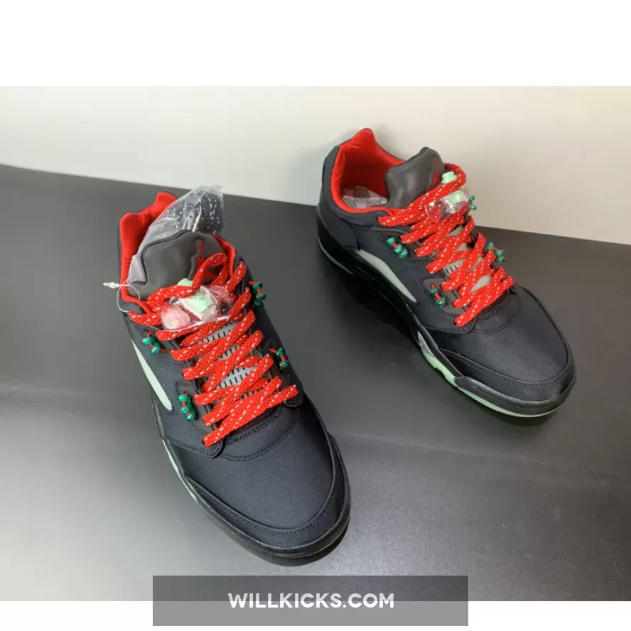 Clot x Air Jordan 5 Low Black Red Volt DM4640-036 / clot x jordan 5