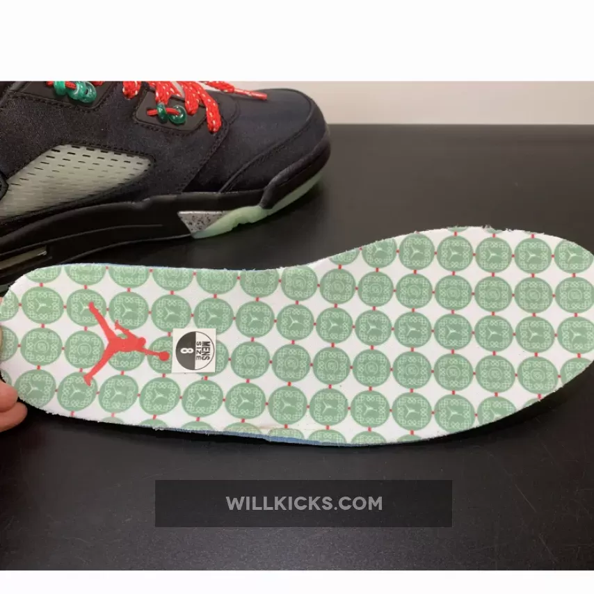 Clot x Air Jordan 5 Low Black Red Volt DM4640-036 / clot x jordan 5