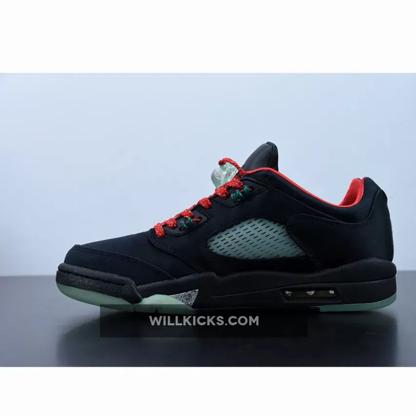Clot x Air Jordan 5 Low Black Red Volt DM4640-036 / clot x jordan 5