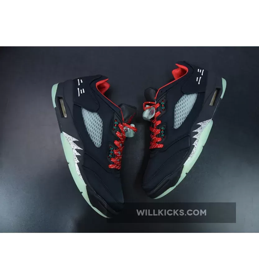 Clot x Air Jordan 5 Low Black Red Volt DM4640-036 / clot x jordan 5