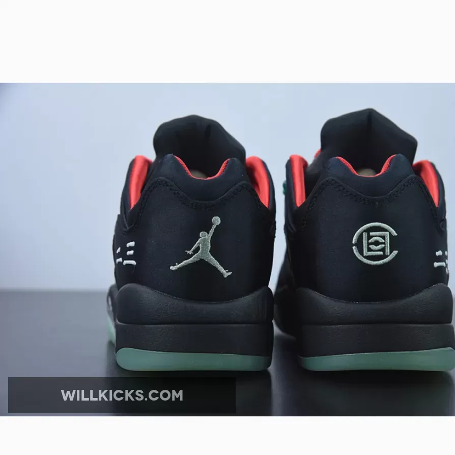 Clot x Air Jordan 5 Low Black Red Volt DM4640-036 / clot x jordan 5