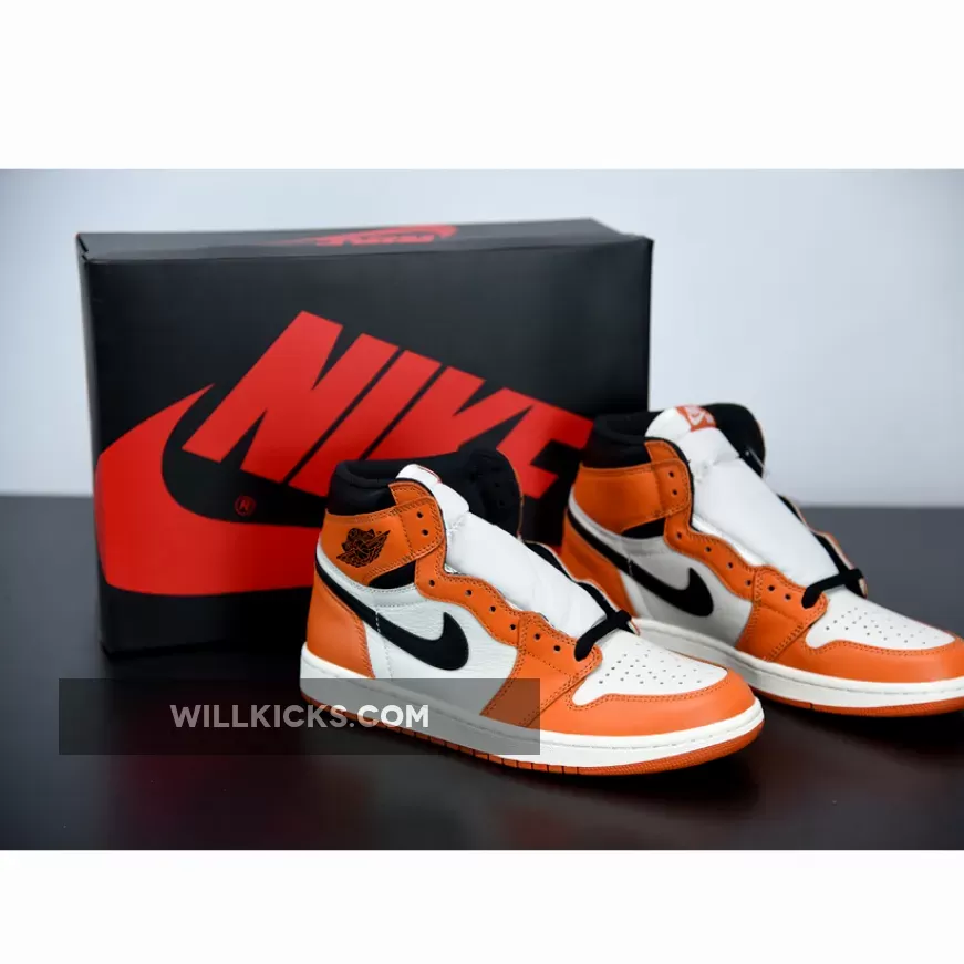 Air Jordan 1 Retro High OG 'Reverse Shattered Backboard' Sail/Starfish-Black - shattered backboard away