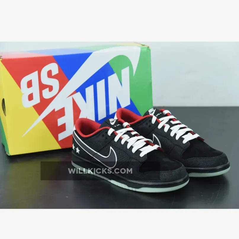 LPL x Nike Dunk Low Black/White-Bright Crimson DO2327-011 #nike dunk low league of legends