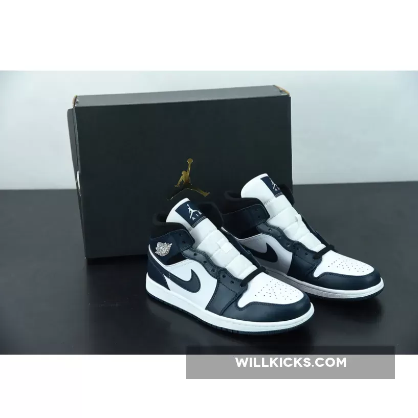 Air Jordan 1 Mid 'Dark Teal' 554724-411 #air jordan 1 teal and white